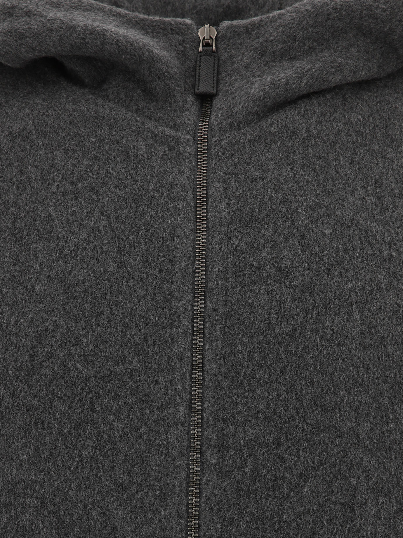 PRADA Grey Virgin wool hoodie